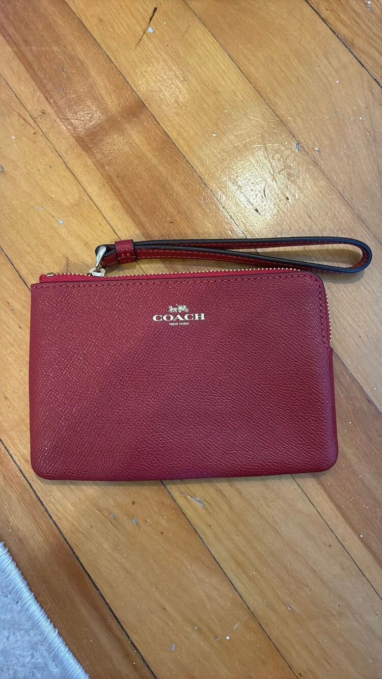 Coach Red Zip-Around Wallet